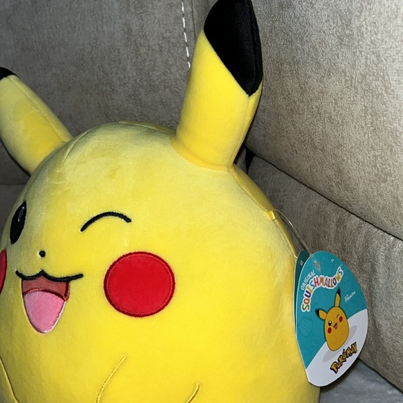 Squishmallows Winking Pikachu Pokemon 10” BNWT & HTF! - Picture 3 of 5